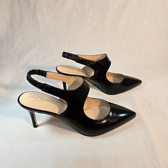 Cole Haan Shoes - COLE HAAN Liesel Black Leather Slingback High Heel Pump Size 11B New NO Box!